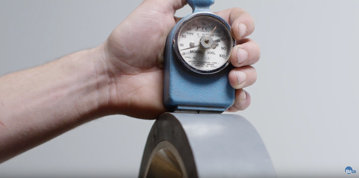 BATA - Durometer Test on Every Wheel To Ensure Correct Compression