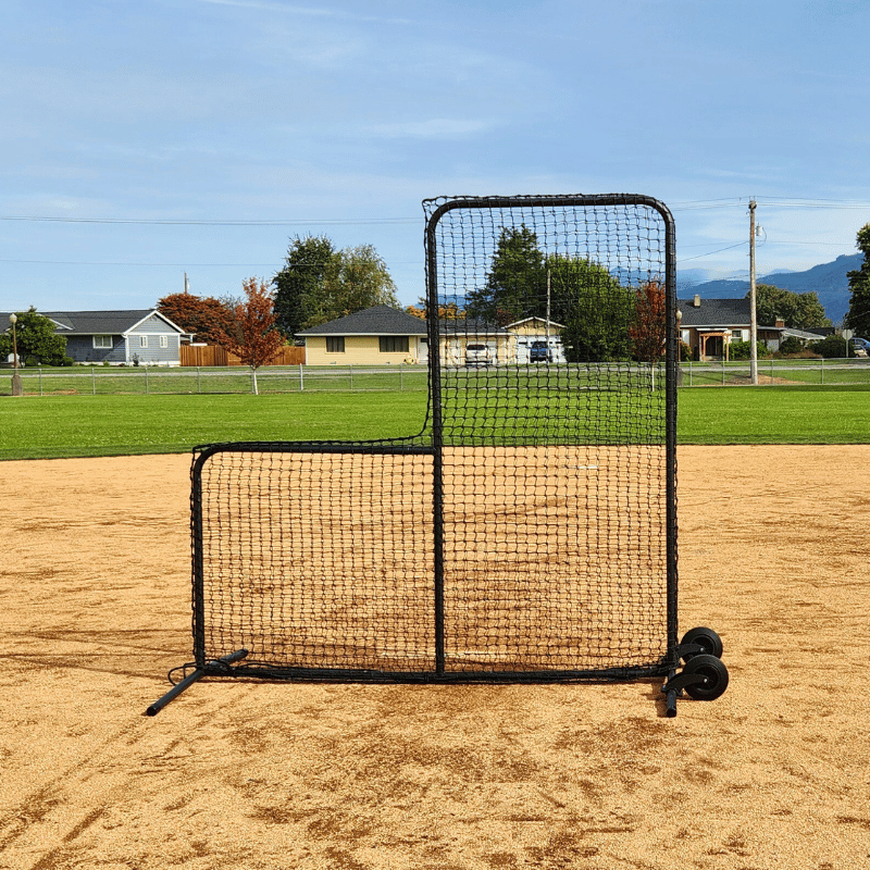 BATTING CAGES INC L-Screen Standard Baseball Pitching L-Screen & Wheel Kit