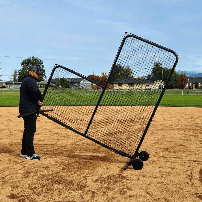 BATTING CAGES INC L-Screen Standard Baseball Pitching L-Screen & Wheel Kit