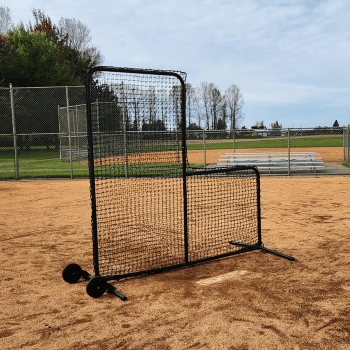 BATTING CAGES INC L-Screen Standard Baseball Pitching L-Screen & Wheel Kit