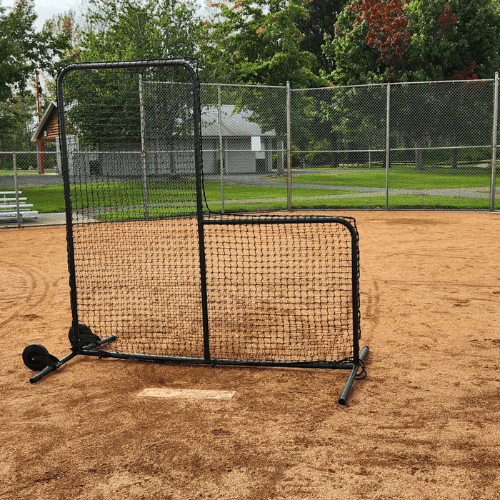 BATTING CAGES INC L-Screen Standard Baseball Pitching L-Screen & Wheel Kit