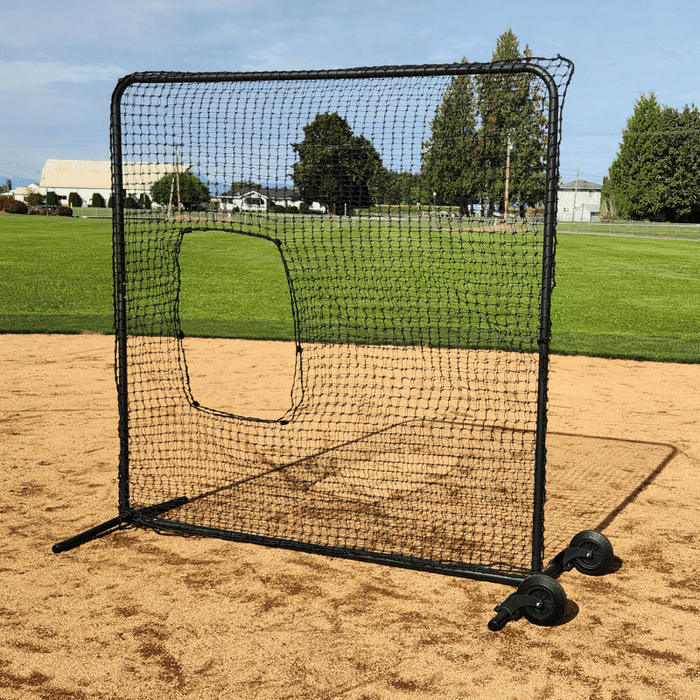 BATTING CAGES INC Square Screen 7ft x 7ft Softball Protective Screen & Wheel Kit