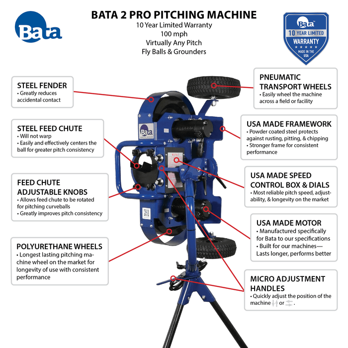 Hey Bata Pitching Machine BATA-2 Pro Pitching Machine